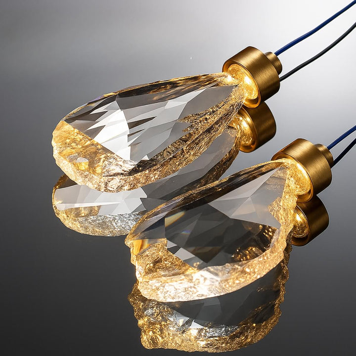 Donya pendant chandelier with crystal LED branch lighting, showcasing modern elegant design perfect for luxury interiors