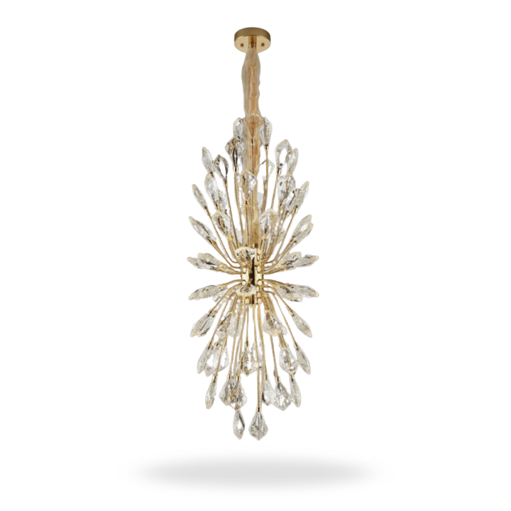 Donya Petite Radiance Crystal Leaf chandelier featuring delicate leaf-inspired design with sparkling crystals