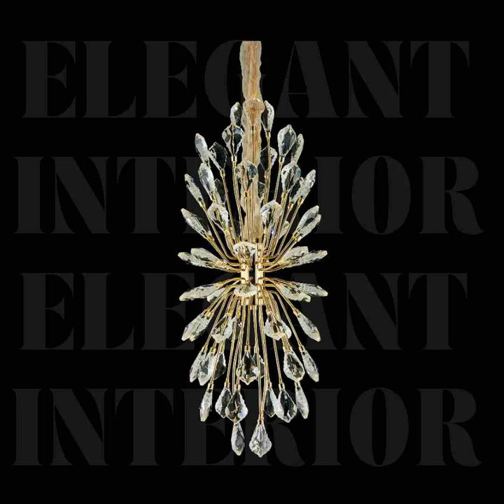 Donya Petite Radiance Crystal Leaf chandelier featuring delicate leaf-inspired design with sparkling crystals