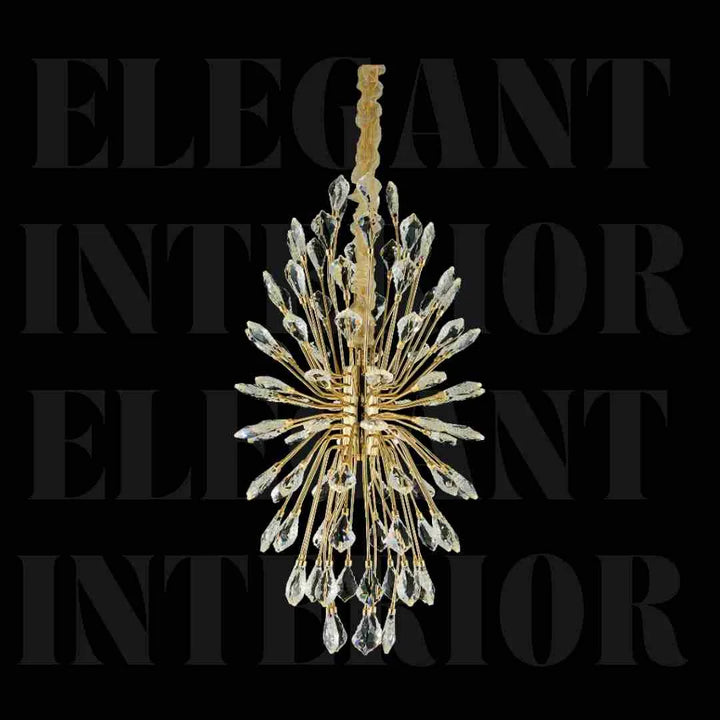 Donya Petite Radiance Crystal Leaf chandelier featuring elegant leaf-inspired design with shimmering crystals