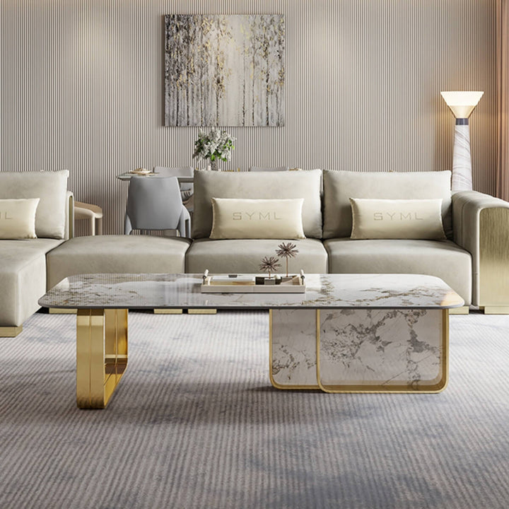 Easton coffee table with sleek modern design in elegant Australian interior living space