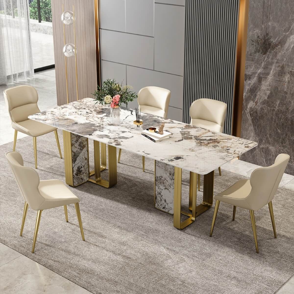 Top View of Easton Dining Table – Elegant Interior Design in Australia, Modern Stylish Furniture