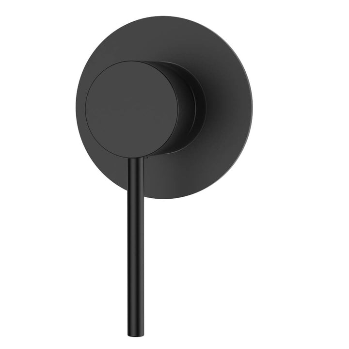 Eclipse Home round shower mixer in stylish black finish, ideal for contemporary bathroom designs