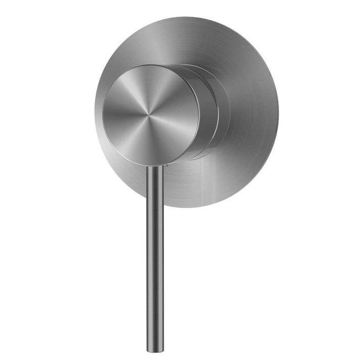 Eclipse Home round shower mixer featuring brushed chrome finish, offering a sophisticated look for modern bathrooms"