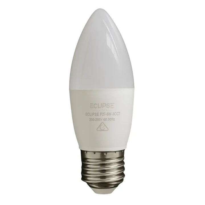 Home 5W E27 3CCT LED candle bulb – energy-saving light with adjustable color temperature for E27 sockets