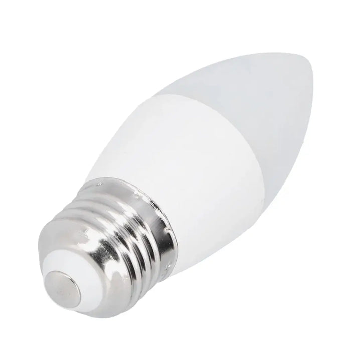 Bottom view of Eclipse Home 5W E27 3CCT LED candle bulb – showing E27 screw base and compact design