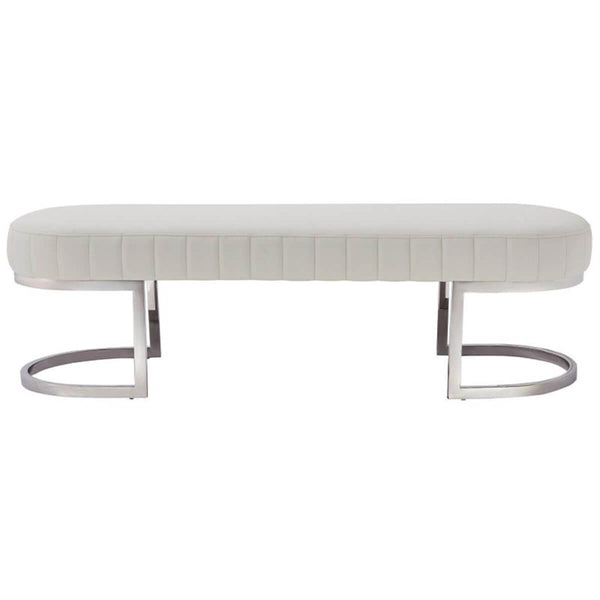 Elegant cotton linen bedroom bench with clean lines and neutral tones, adding a touch of natural sophistication to bedroom decor