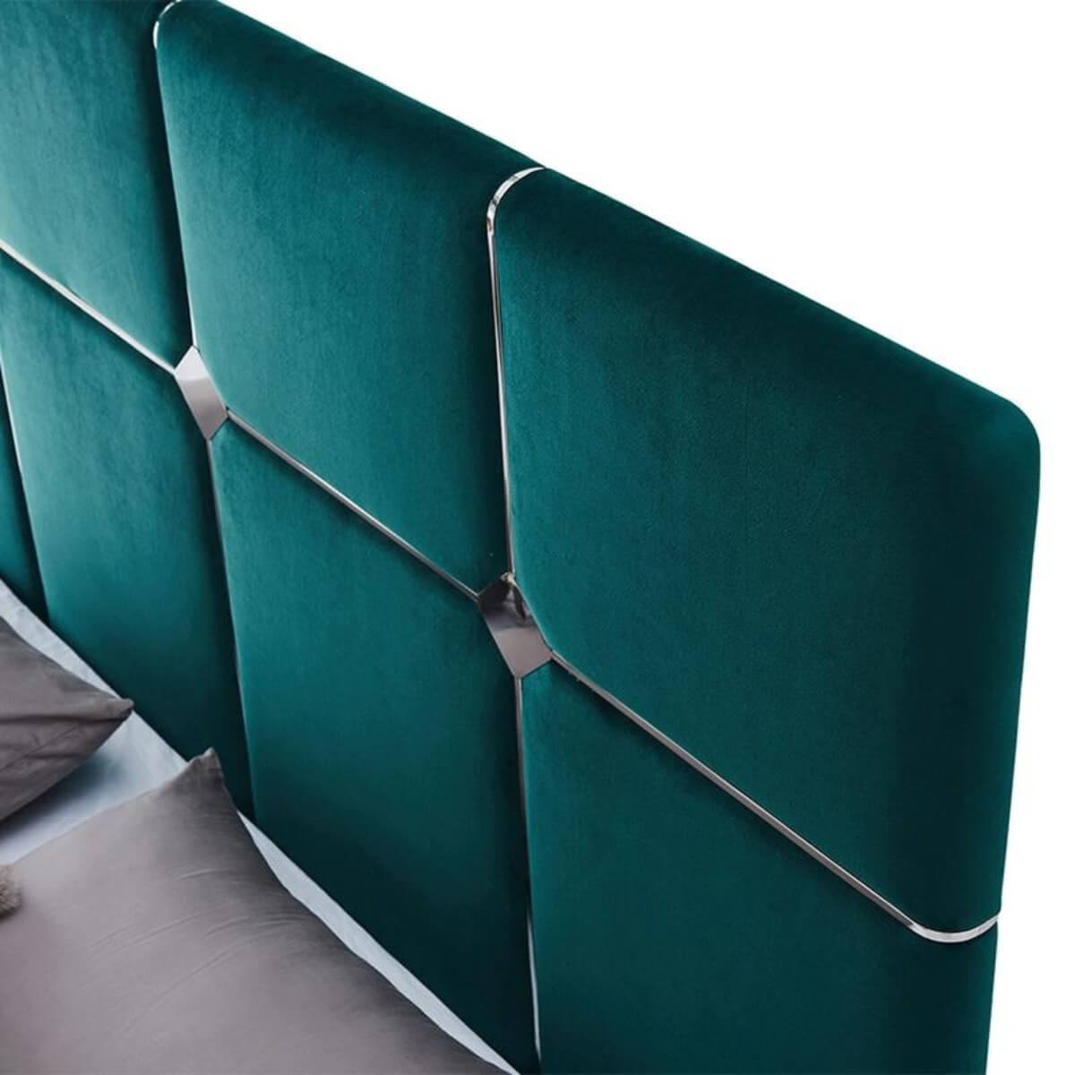 Elegant Stellarsnooze velvet KB46 1.8M bed headboard with deep button tufting and soft luxurious velvet upholstery