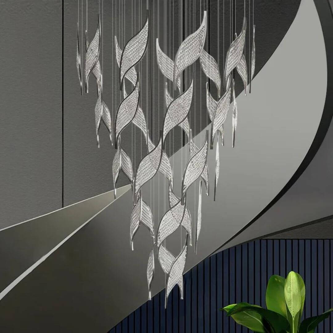 Emanate Glass Chandelier Light – Elegant Modern Ceiling Lighting Fixture for Stylish Interiors