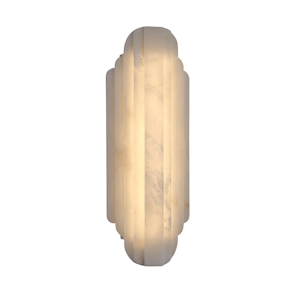 Estelle alabaster wall sconce lighting with elegant design and soft glow for interiors.