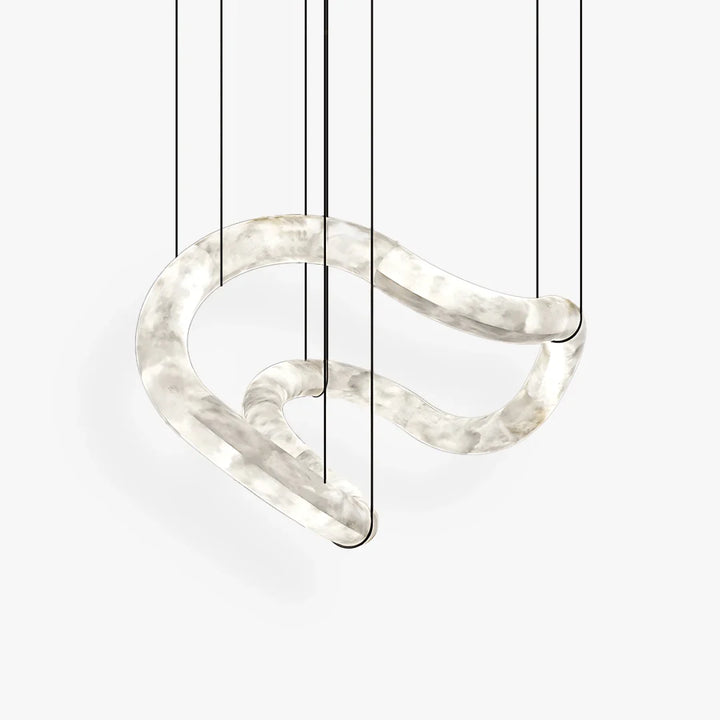 Ethereal Wave alabaster chandelier luxury lighting with elegant design for modern and stylish interiors