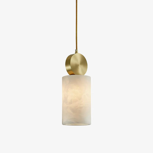 Etruscan alabaster pendant light with marble finish, elegant modern interior lighting
