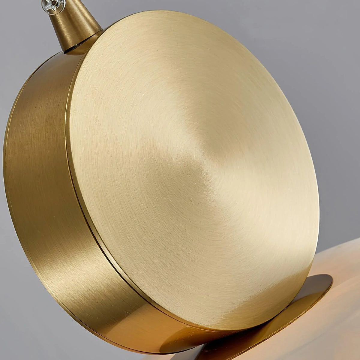 Etruscan alabaster pendant light with marble finish, light mount view for modern interiors