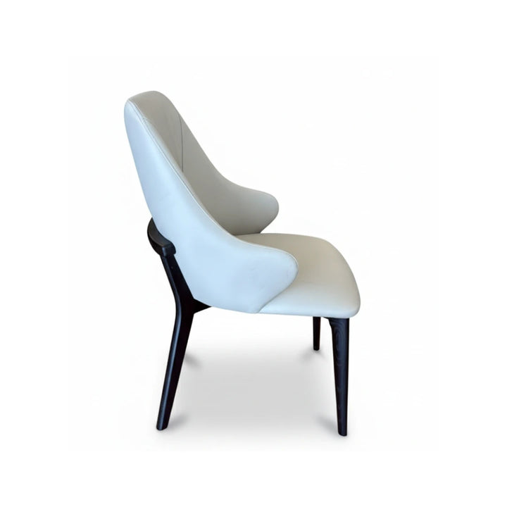 EVE modern microfibre leather accent chair stylish contemporary side view