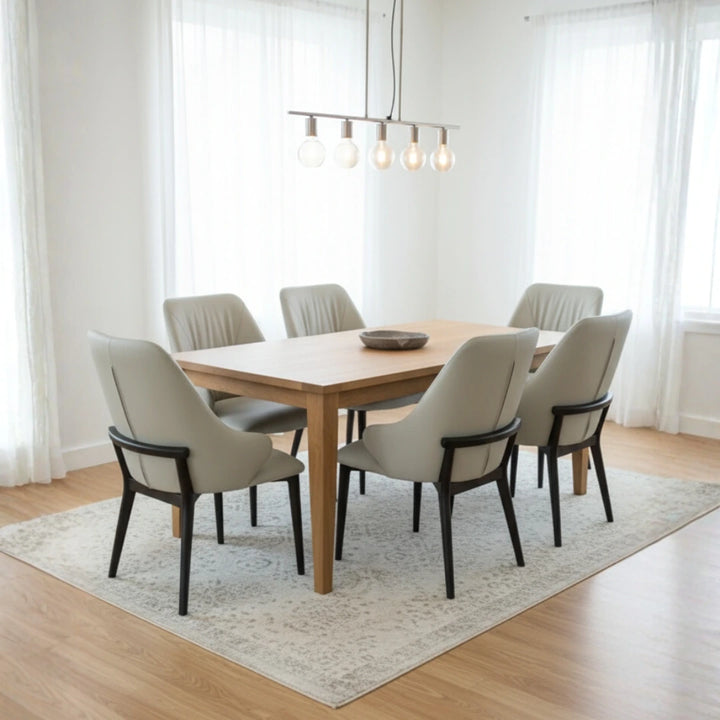 EVE modern microfibre leather accent chair elegant dining room interior view