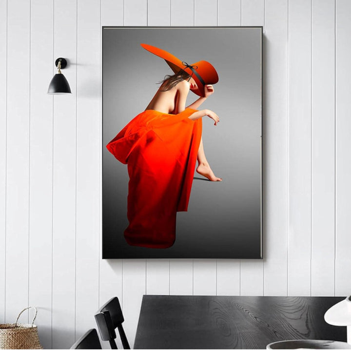 Trendy custom fashion model girl in designer outfit