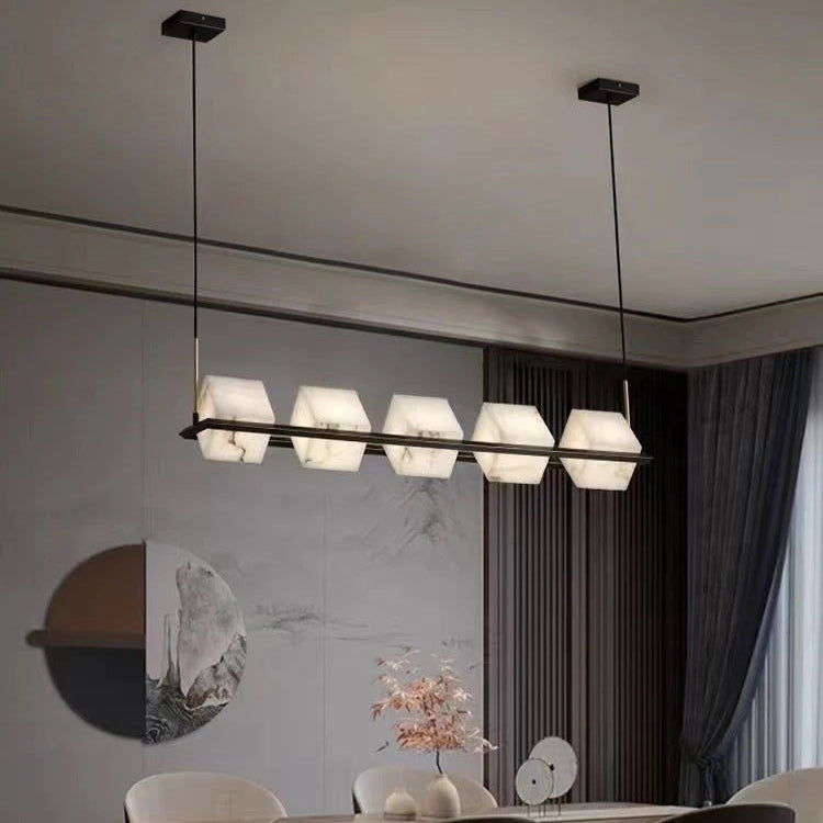 Alabaster Square Box Chandelier - Pre Order