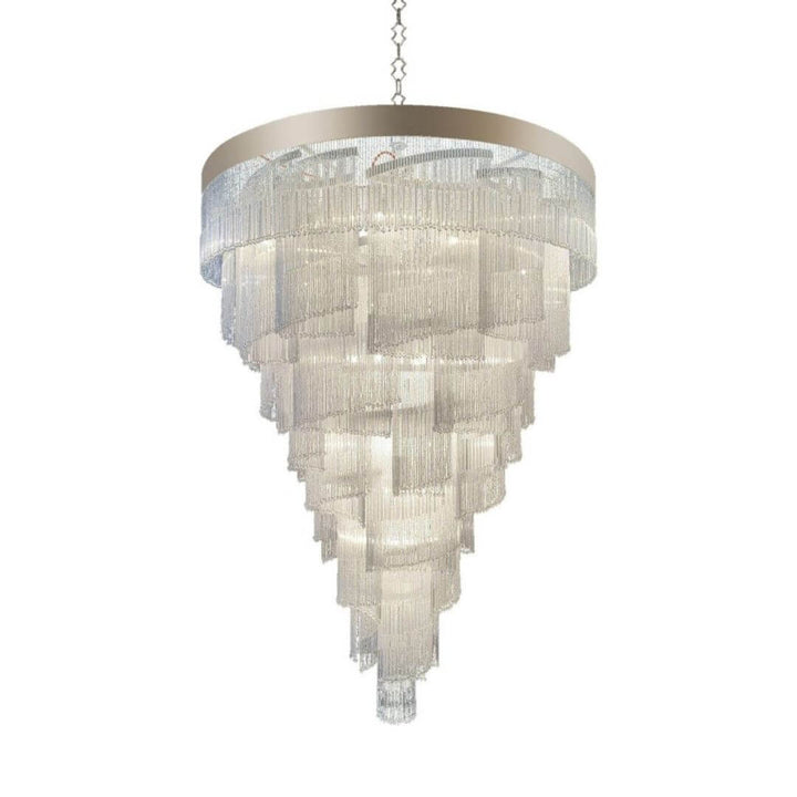 Firelight Spiral Crystal Chandelier Light – Elegant Modern Spiral Ceiling Lighting Fixture