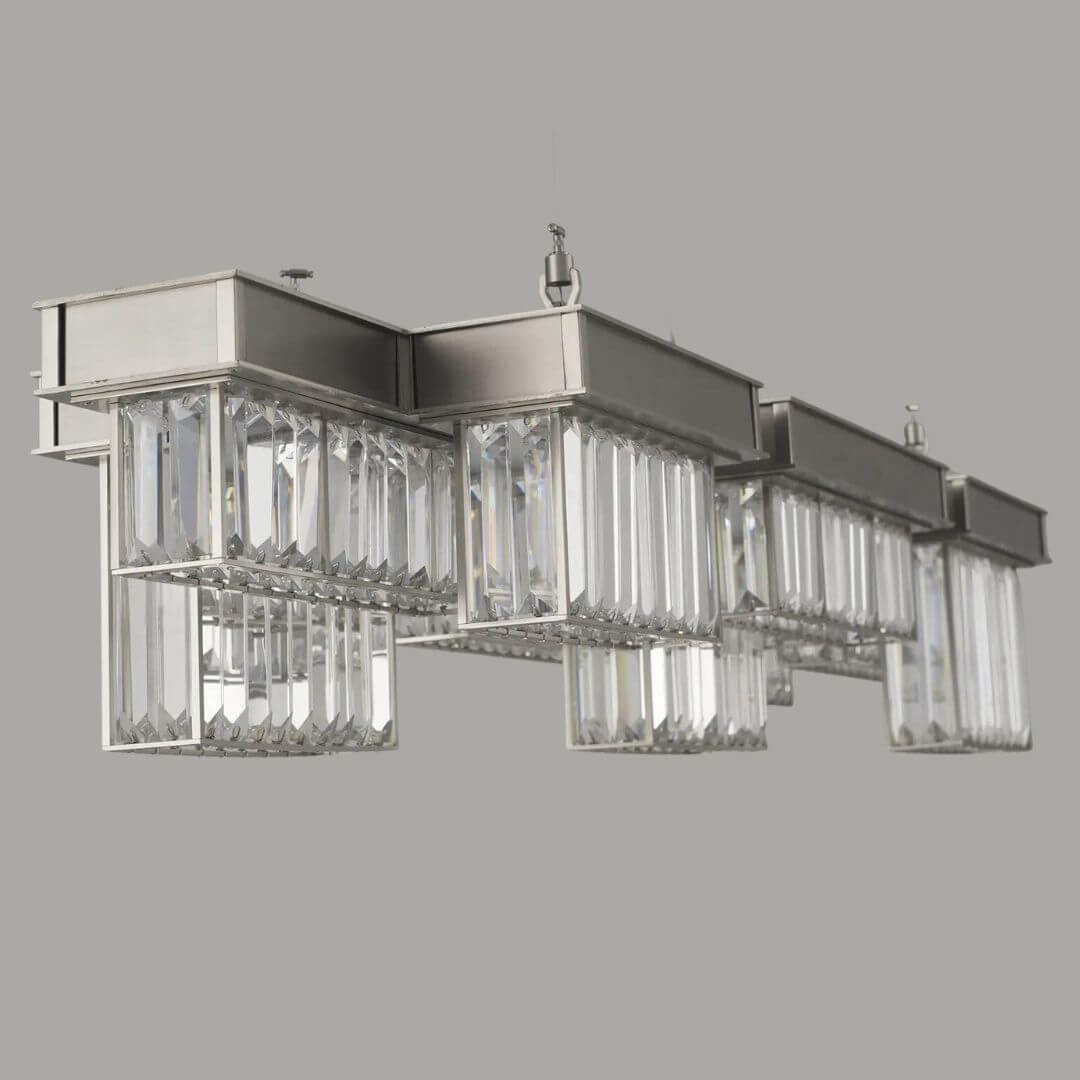 Side View of Fizzle Crystal Chandelier Light – Stylish Modern Lighting for Contemporary Spaces