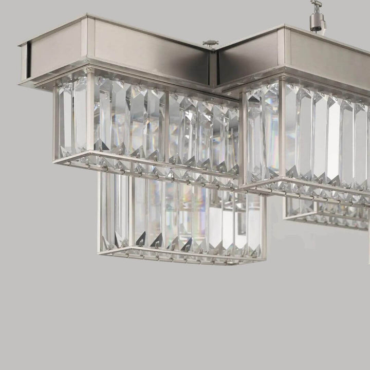 Detailed Close-Up View of Fizzle Crystal Chandelier Light – Elegant Modern Lighting Fixture
