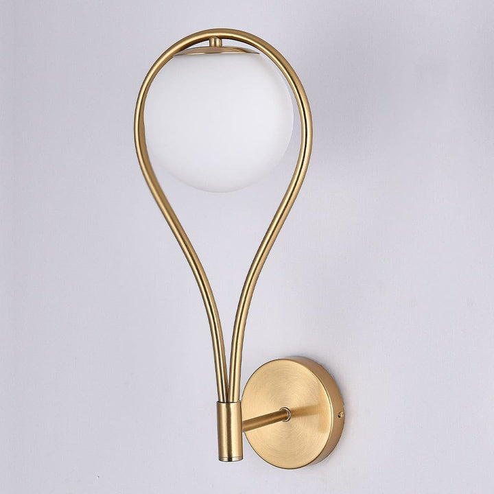 Fleuren teardrop wall light with elegant curved design and soft glow, enhancing the ambiance of sophisticated interior spaces
