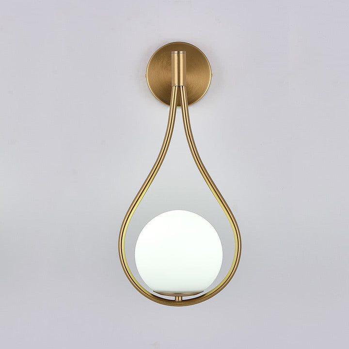 Fleuren teardrop wall light with elegant curved design, adding soft ambient lighting to sophisticated interior spaces