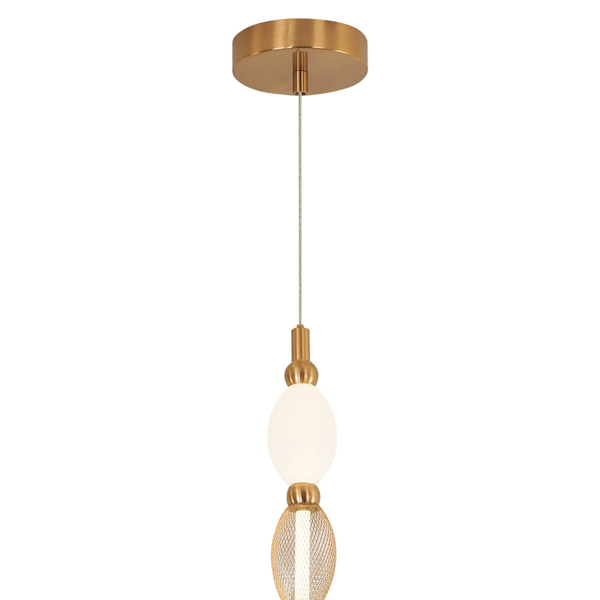 Florent 2000 Vertical LED Pendant – Modern Gold Sculptural Ceiling Light