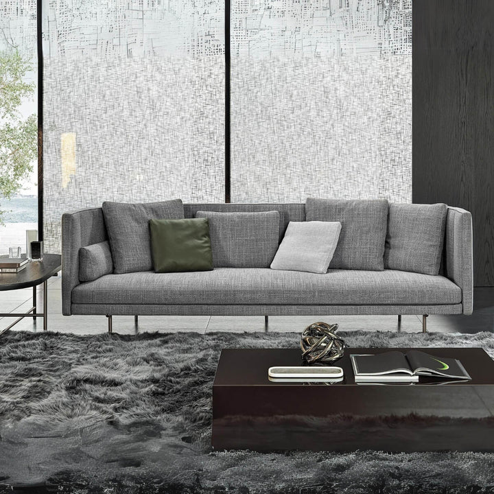 Modern Flux Forma Serene 3-seater sofa featuring breathable cotton linen upholstery