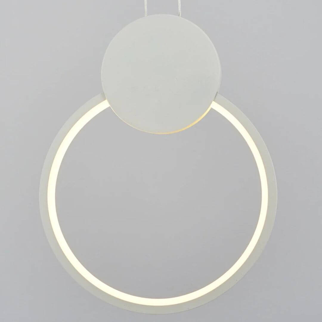 Detailed Close-Up of Gleam Circular Pendant Light – Sleek Modern Lighting Fixture Design