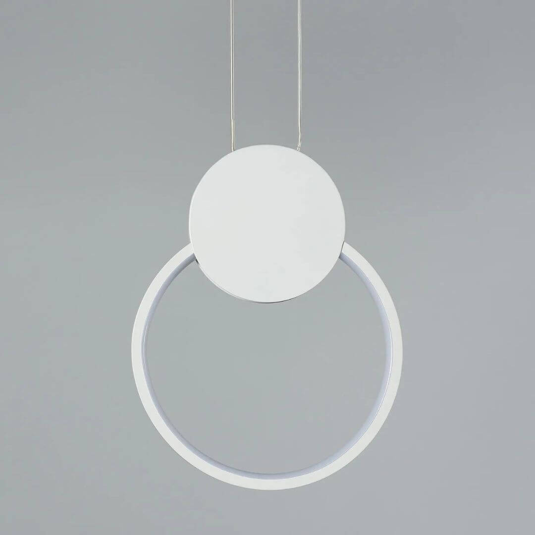 Front View of Gleam Circular Pendant Light – Sleek Modern Pendant Lighting Fixture Design