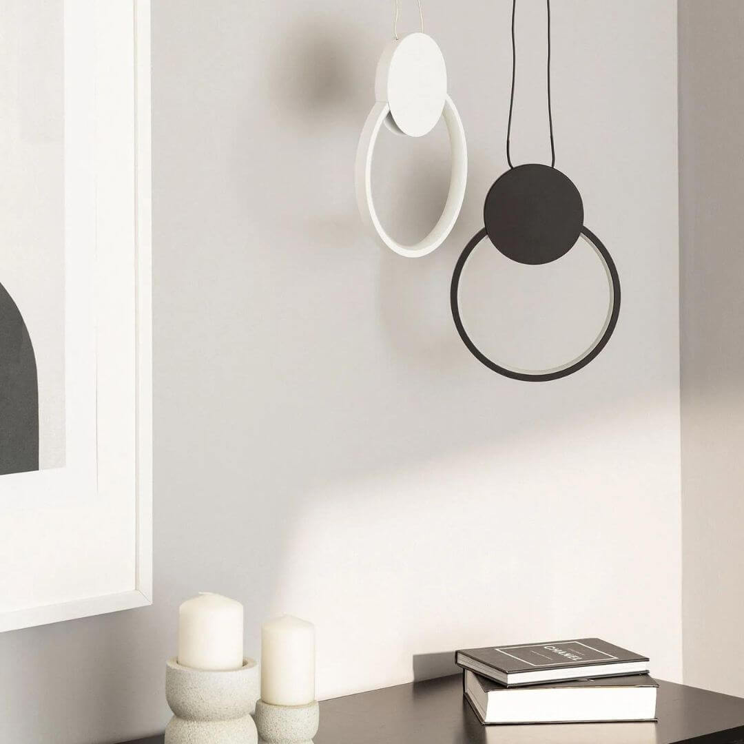 Gleam Circular Pendant Light Hanging from Ceiling – Stylish Modern Pendant Lighting Fixture