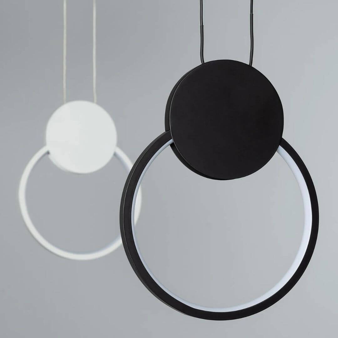 Gleam circular pendant light in Australia, featuring sleek modern design with radiant illumination for stylish interiors.