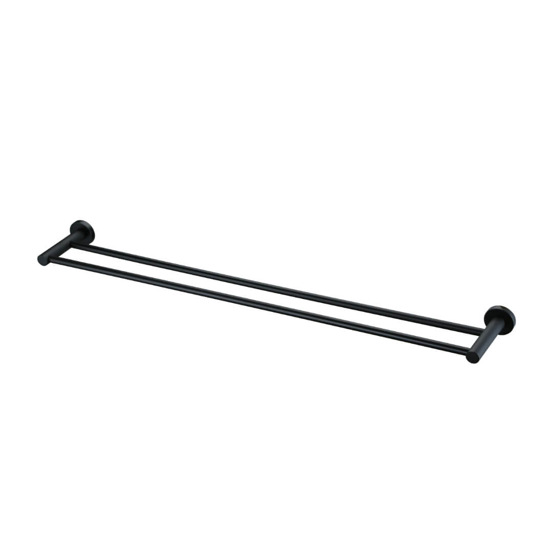 Gleamshore double towel rail Eclipse mat black modern bathroom accessory