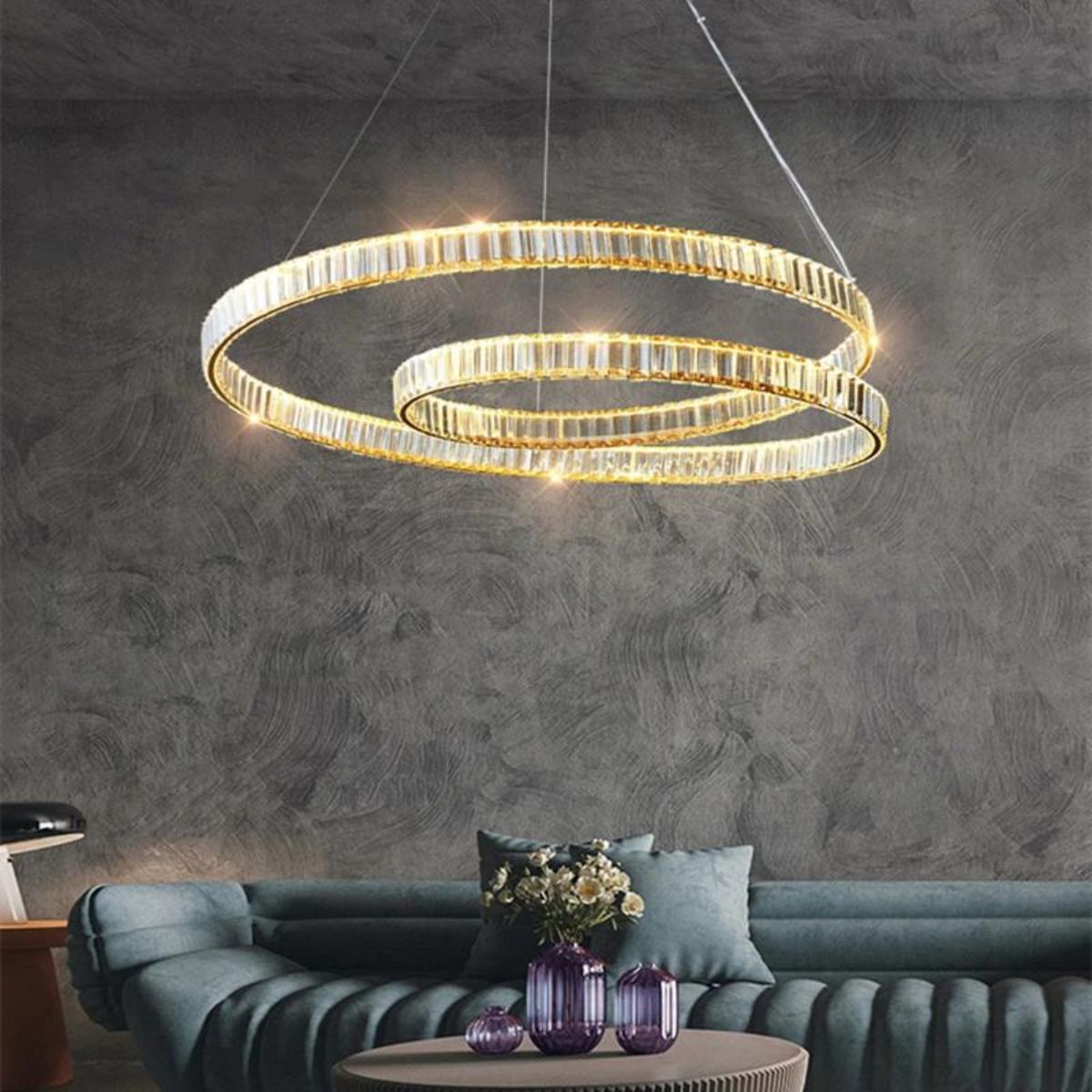 Glisten chandelier light in Australia, featuring a modern design with sparkling crystals for elegant interior lighting