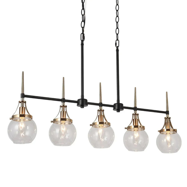 Goblet 5-light modern elegance chandelier featuring contemporary design with sleek glass shades