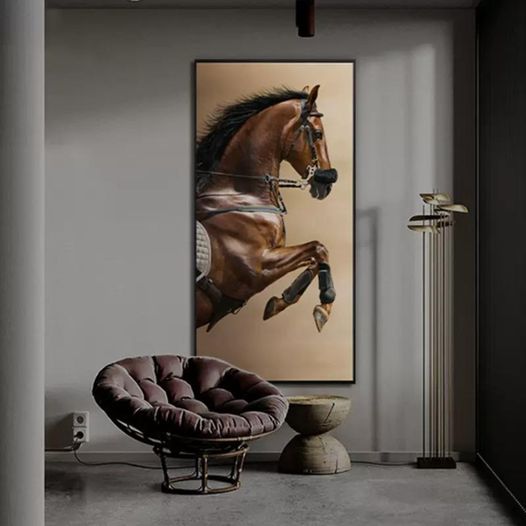 Grace in Motion horse wall art featuring dynamic equine movement in modern style