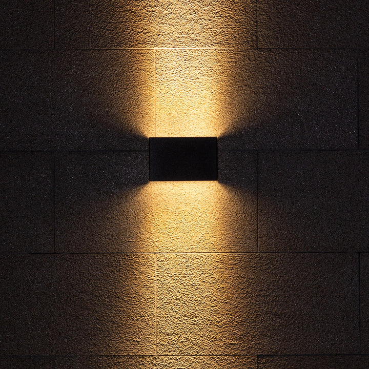 Front view of Graphite Glow LED Wall Light – Elegant, energy-efficient lighting for modern interiors.