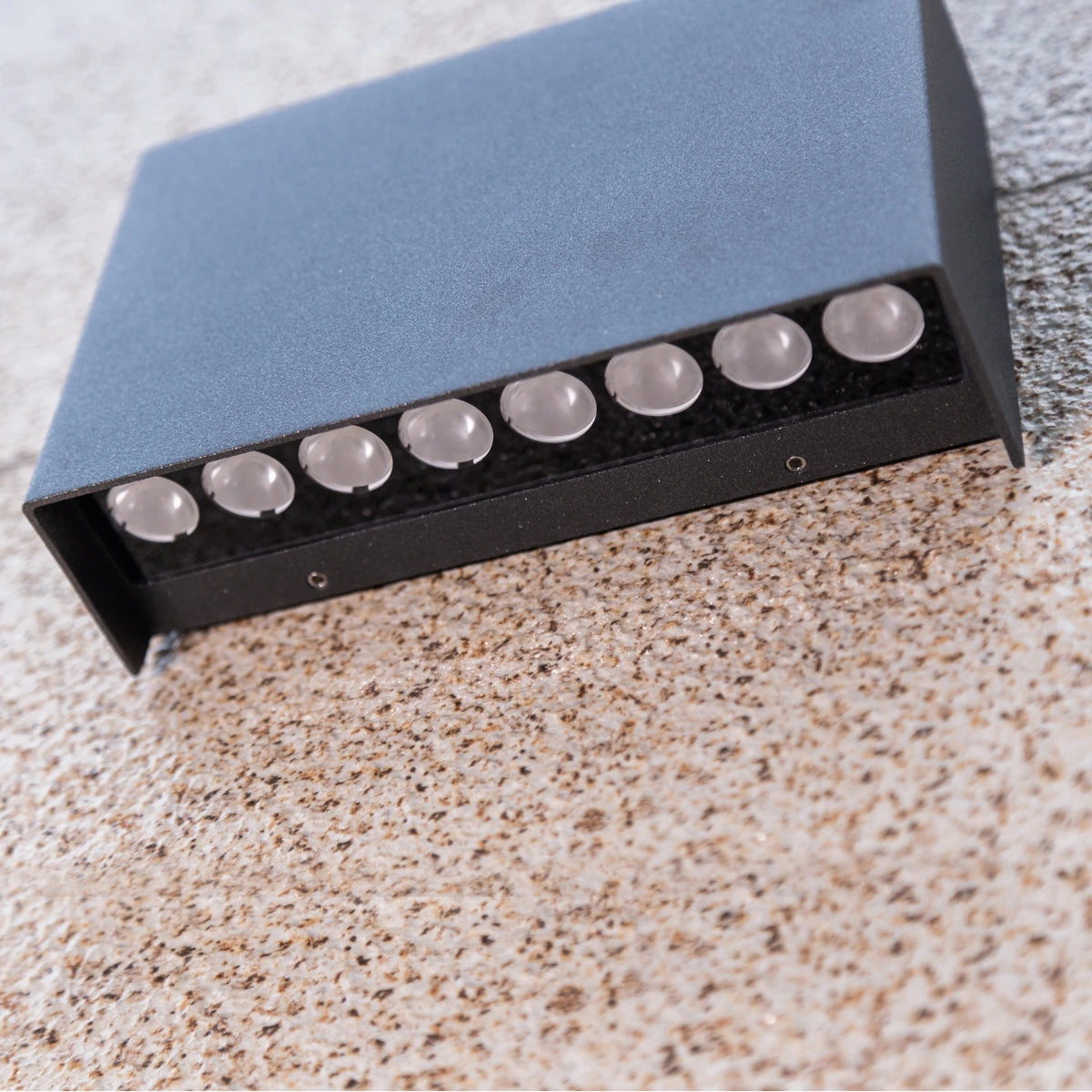 Bottom view of Graphite Glow LED Wall Light – Sleek, energy-efficient design for versatile lighting solutions.