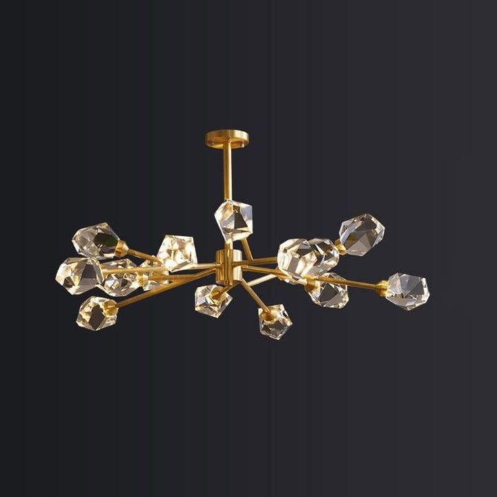 Harmony 15-crystal custom light fixture featuring cascading crystal elements and elegant modern design for luxury interiors