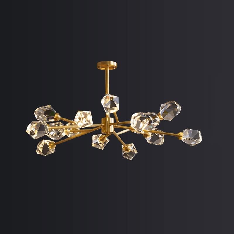 Harmony 15-crystal custom light fixture featuring cascading crystal elements and elegant modern design for luxury interiors