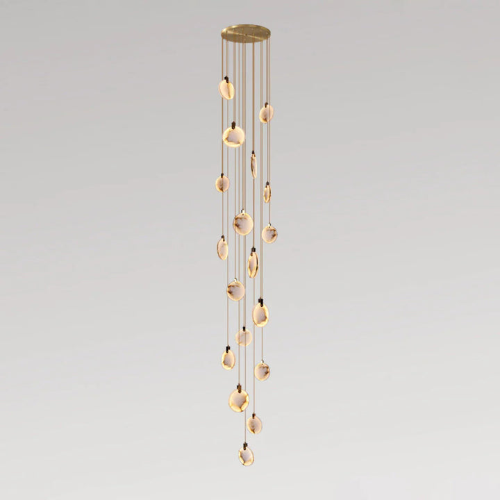 Harvest Alabaster Pendant Lamp 18-Light Modern Lighting Front View