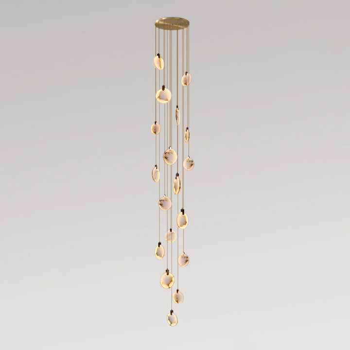 Harvest Alabaster Pendant Lamp 18-Light Modern Lighting Front View