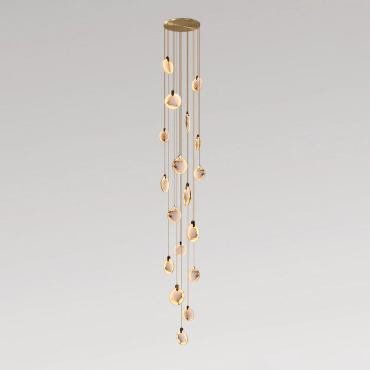 Harvest Alabaster Pendant Lamp 18-Light Modern Lighting Front View