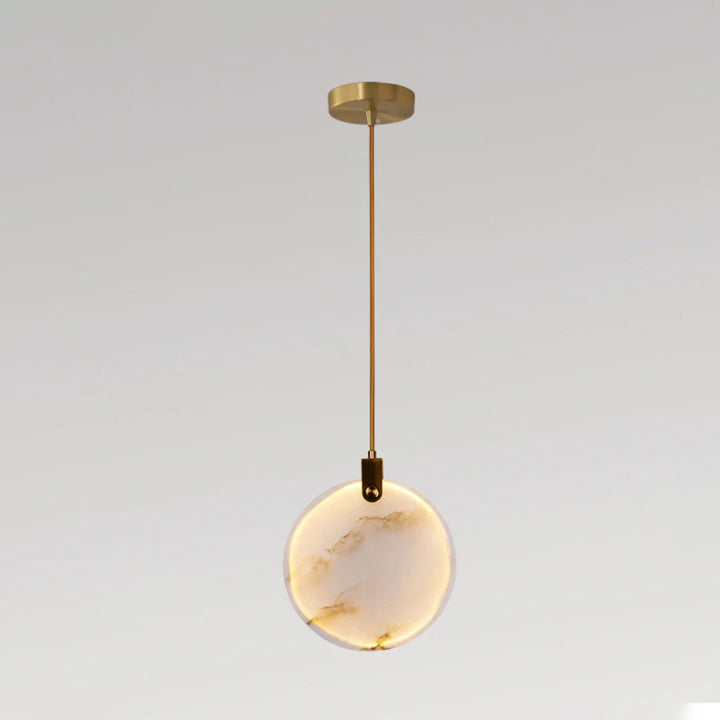Harvest Alabaster Pendant Lamp Single-Light Modern Lighting Front View