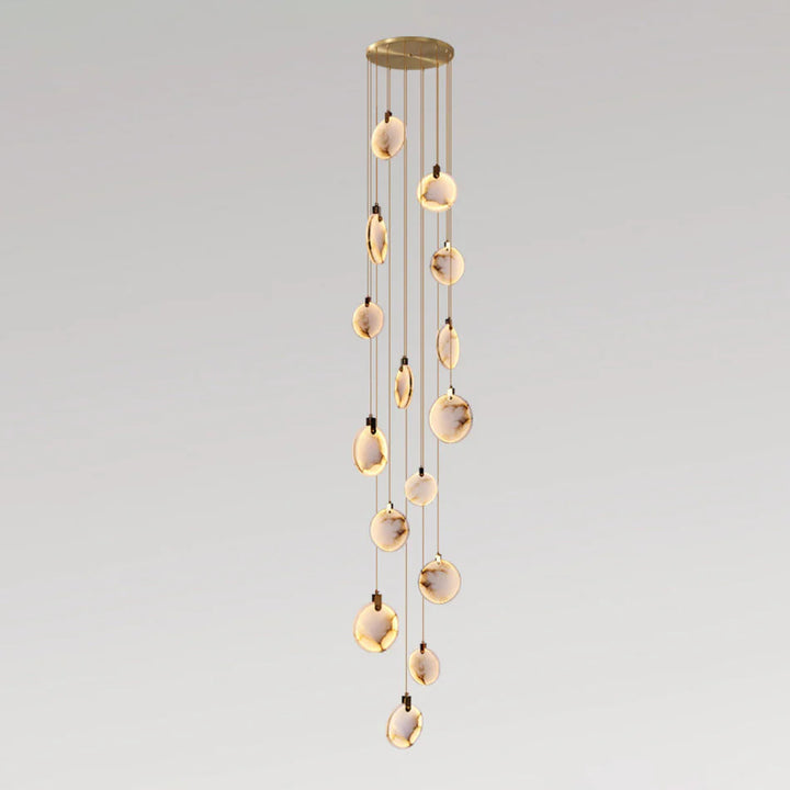 Harvest Alabaster Pendant Lamp 15-Light Modern Hanging Wall Lighting View