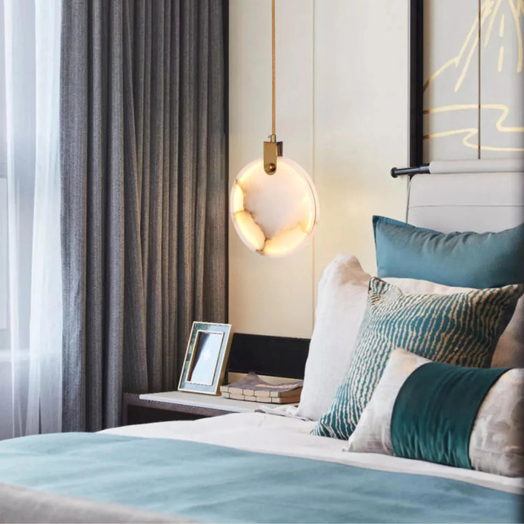 Harvest Alabaster Pendant Lamp Modern Lighting in Bedroom View