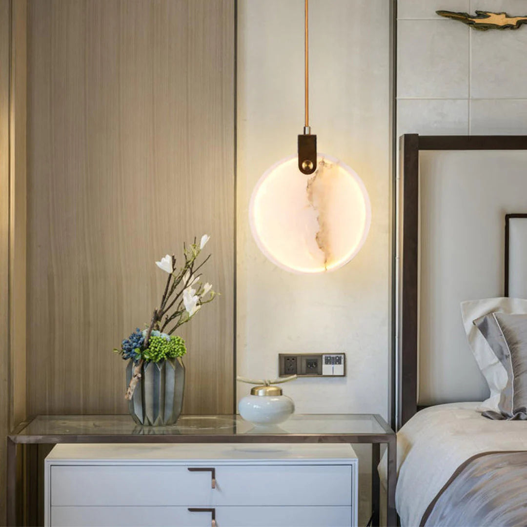 Harvest Alabaster Pendant Lamp Modern Lighting Bedroom View