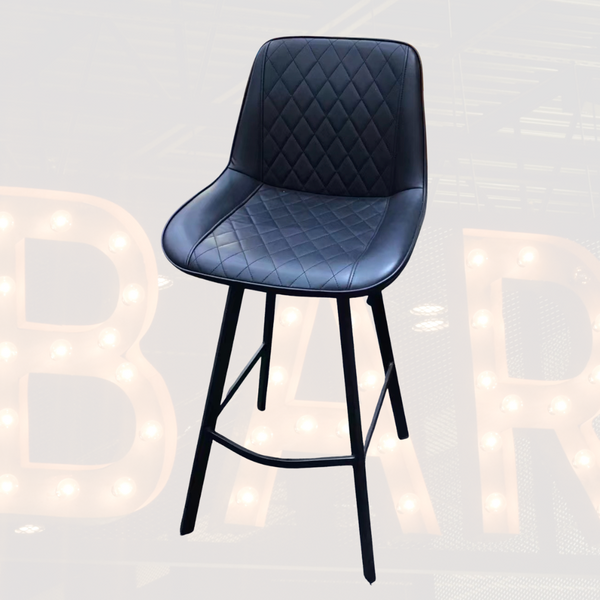 Henry Bar Stool C73 in Black - Stylish Modern Bar Seating for Home or Restaurant
