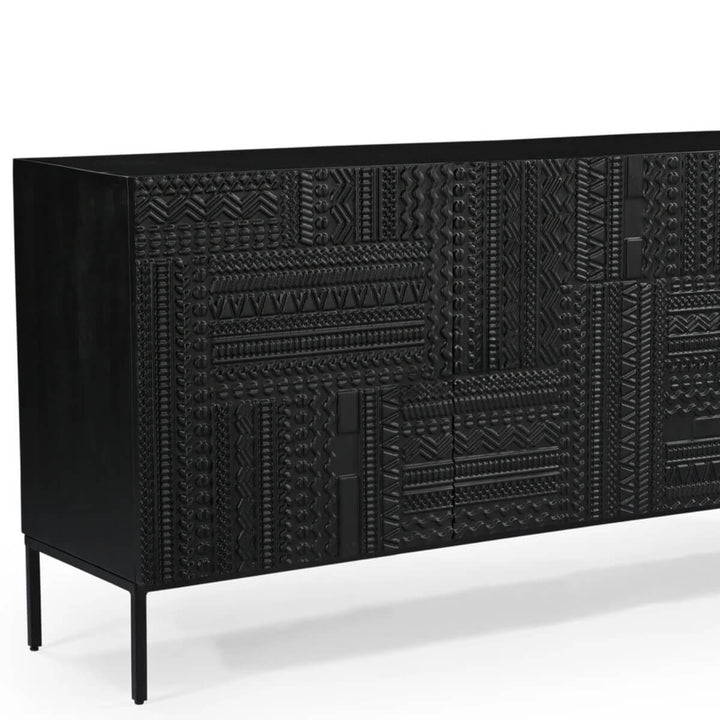 Interior view of Heritage Tabari sideboard showing spacious wooden drawers and organized storage compartments