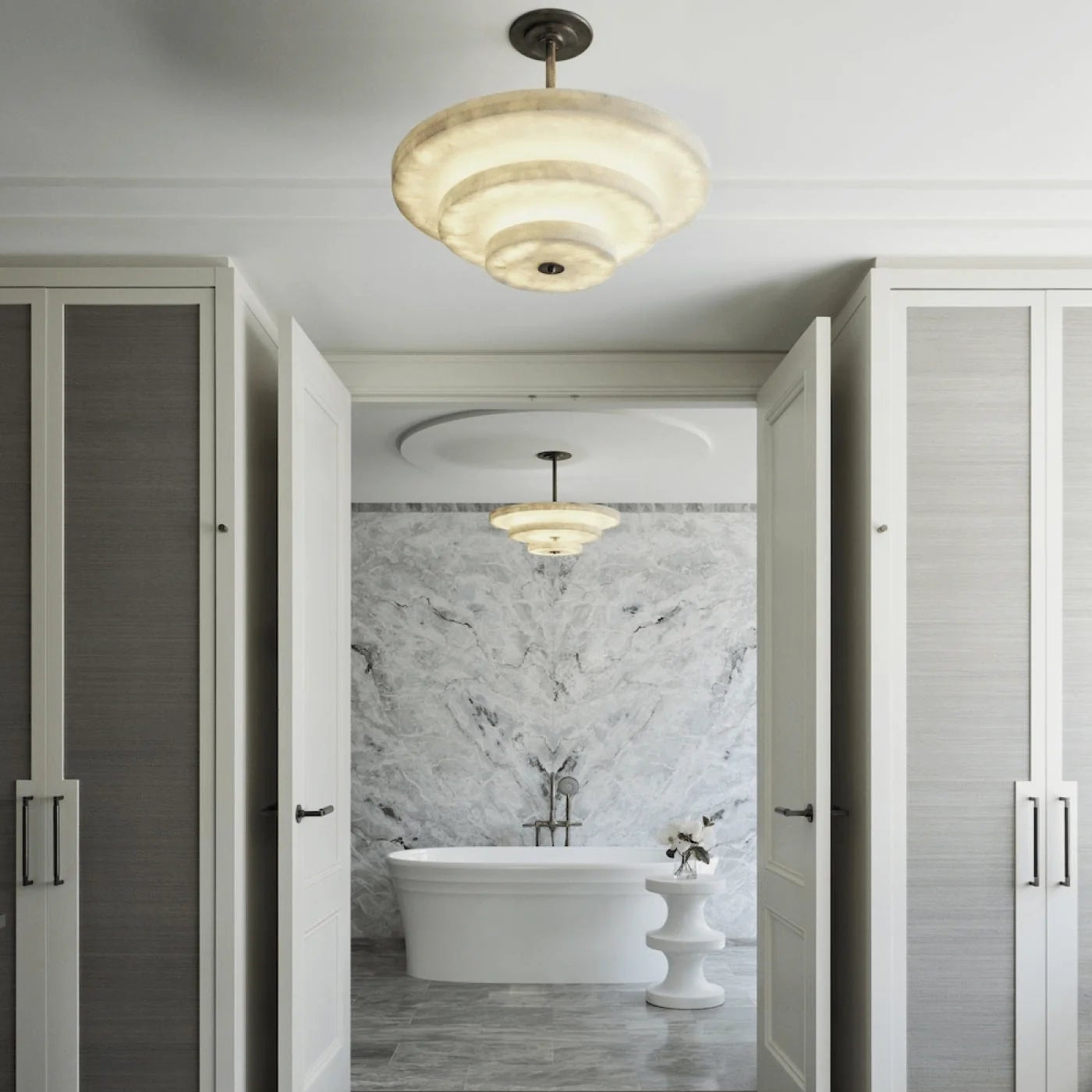 Ice Queen luxury alabaster chandelier showcasing elegant crystals and sophisticated modern design